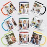 Personalised Picture Mug Custom 1–10 Images Zig Zar Design Photo & Text  For Gift