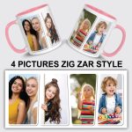 Personalised Picture Mug Custom 1–10 Images Zig Zar Design Photo & Text  For Gift - Image 5