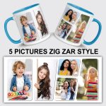 Personalised Picture Mug Custom 1–10 Images Zig Zar Design Photo & Text  For Gift - Image 6