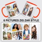 Personalised Picture Mug Custom 1–10 Images Zig Zar Design Photo & Text  For Gift - Image 7