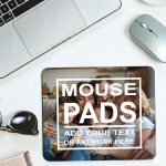 Custom Photo Mouse Pad Personalised Computer Desk Mat 218x180mm Gift Idea