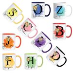 Personalised Custom Mug Stylish Initial with Name Unique Gift Idea