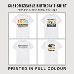 Personalised Custom T Shirt Any Design Photo Text Print Birthday Present Tee Gift Idea