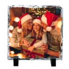 Personalised Custom Photo Slate Picture Natural Rock Heart Gift Square 20 x 20CM