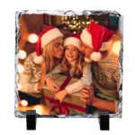 Personalised Custom Photo Slate Picture Natural Rock Heart Gift Square 20 x 20CM