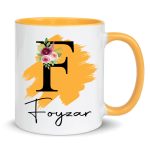 Personalised Mug, Coloured Inner and Handle Mug Stylish Initial with Name, Gift for Valentine’s - Image 7