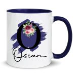 Personalised Mug, Coloured Inner and Handle Mug Stylish Initial with Name, Gift for Valentine’s - Image 10