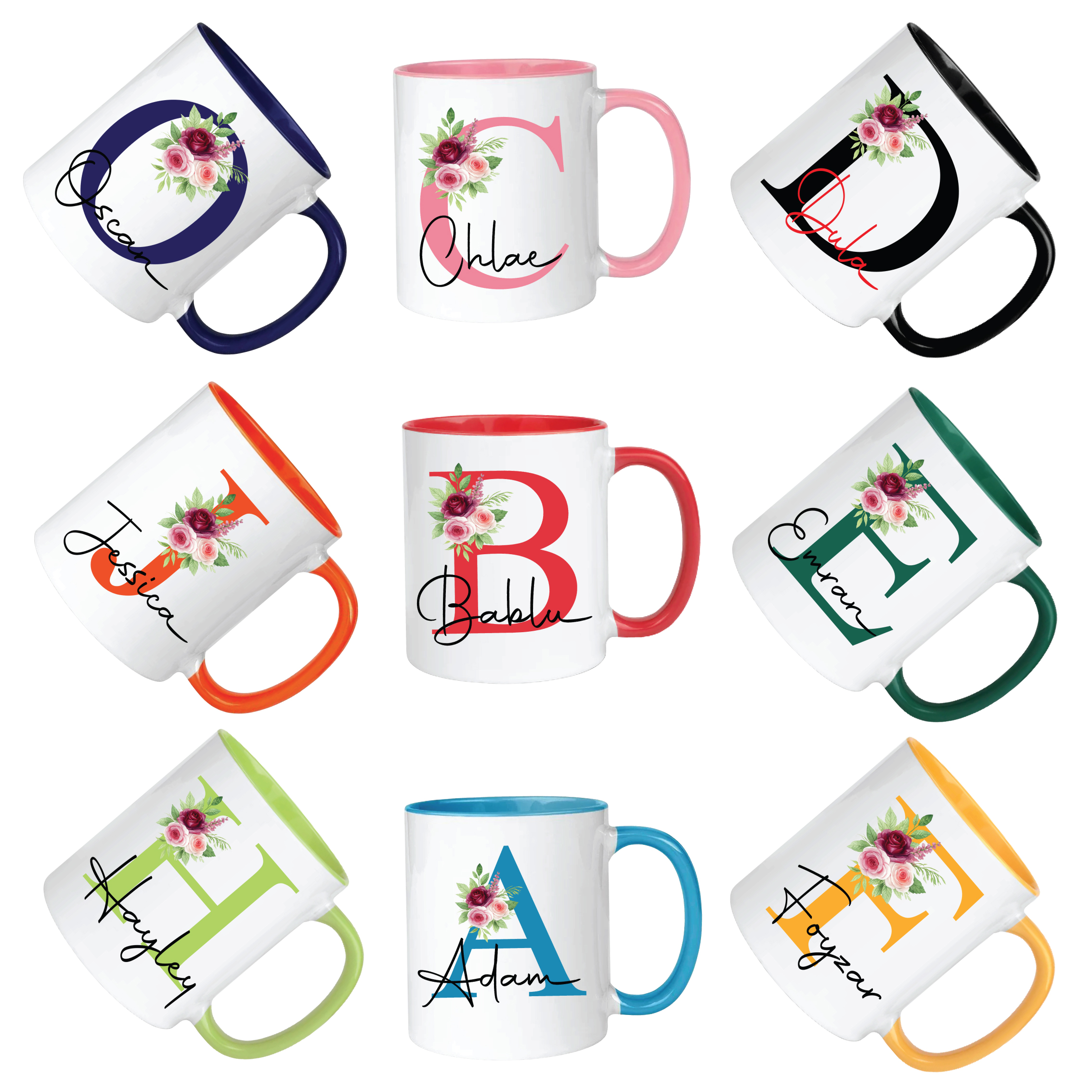 38.jpg Personalised Custom Initial Name Mug Coffee Tea Cup For Unique Gift - Image 1