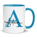 Personalised Initial Name Colour Mug Custom Coffee Tea Cup Gift for Him Her - Image 2