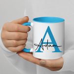 Personalised Initial Name Colour Mug Custom Coffee Tea Cup Gift for Him Her - Image 12