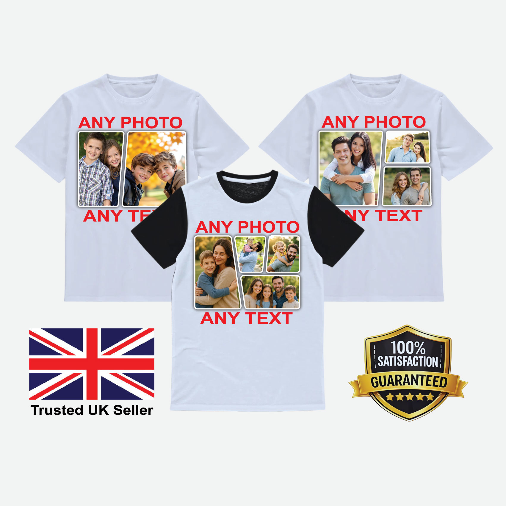 FAINAL-.jpg Custom Photo Text T-Shirt Personalised Birthday Unique Gift Idea Present Men - Image 1