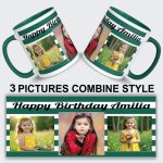 Personalised Mug, Coloured Inner and Handle Mug Stylish Initial with Name, Gift for Birthday - Image 4