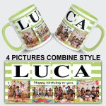 Personalised Mug, Coloured Inner and Handle Mug Stylish Initial with Name, Gift for Birthday - Image 10