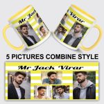 Personalised Mug, Coloured Inner and Handle Mug Stylish Initial with Name, Gift for Birthday - Image 9