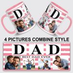 Personalised Mug, Coloured Inner and Handle Mug Stylish Initial with Name, Gift for Birthday - Image 3