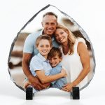 Personalised Photo Picture Rock Slate Custom Any Image Text Gift Heart 20x20CM - Image 2