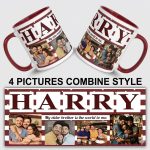 Personalised Mug, Coloured Inner and Handle Mug Stylish Initial with Name, Gift for Birthday - Image 8