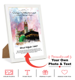 Personalised Photo Frame with Any Photo Pictures Text Logo For Hajj