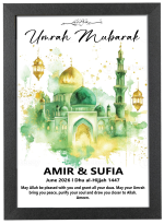 Personalised Photo Frame with Any Photo Pictures Text Logo For Umrah