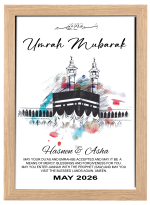 Personalised Photo Frame with Any Photo Pictures Text Logo For Umrah