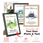 Personalised Photo Frame with Any Photo Pictures Text Logo For Hajj