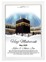 Personalised Photo Frame with Any Photo Pictures Text Logo For Hajj