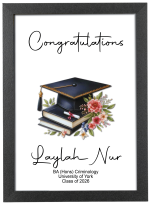 Personalised Photo Frame with Any Photo Pictures Text Logo For Graduation