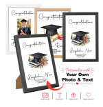 Personalised Photo Frame with Any Photo Pictures Text Logo For Graduation