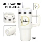 Off-white 14oz insulated stainless steel kids tumbler