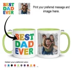 Custom photo mug Color Light Green