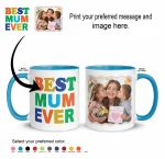 Personalised mug featuring a heart design