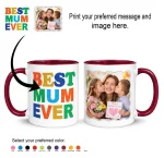 Name and Photo Mug Color Maroon