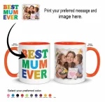 Custom mug featuring a personalised family photo