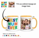 Custom mug with personalised text design