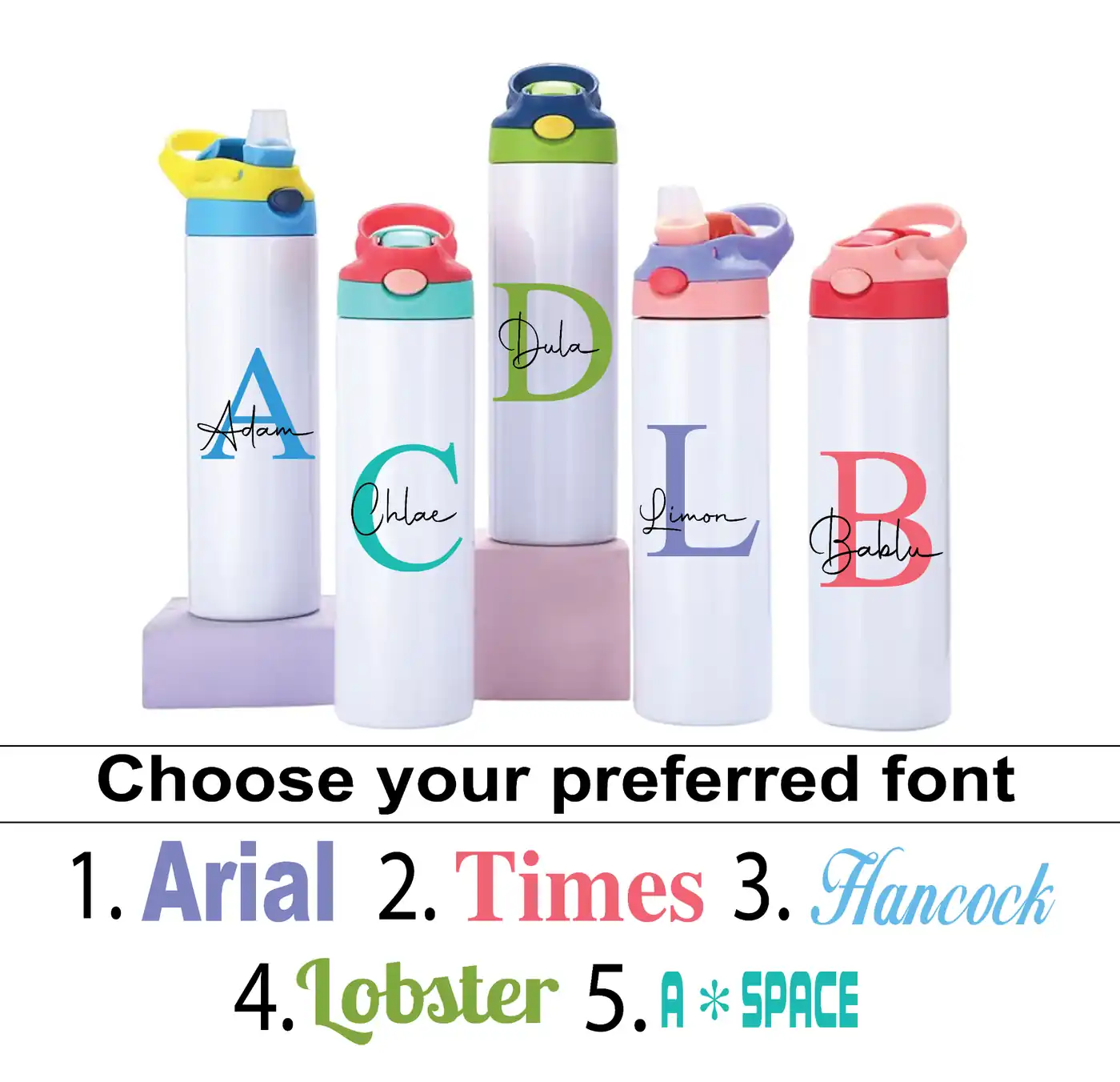 Personalised Water Bottle – Custom Design Personalised water bottle with custom name design