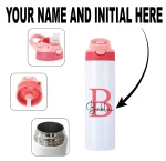 Red personalised water bottle